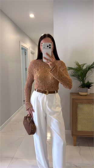 ZR Aldos Camel Ajurlu Triko