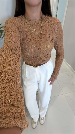 ZR Aldos Camel Ajurlu Triko