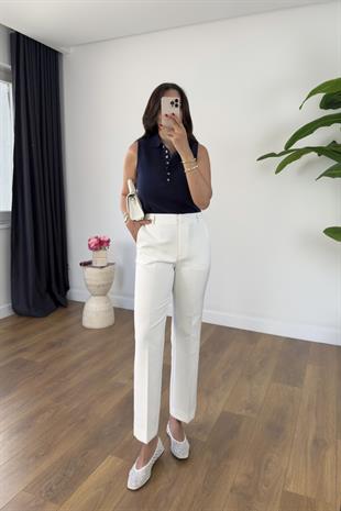 ZR Fusha Beyaz Havuç Pantolon