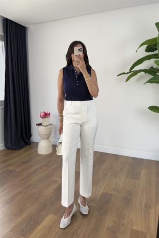 ZR Fusha Beyaz Havuç Pantolon