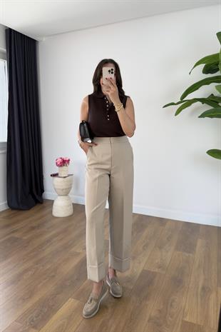 ZR Kenly Taş Paça Detaylı Pantolon