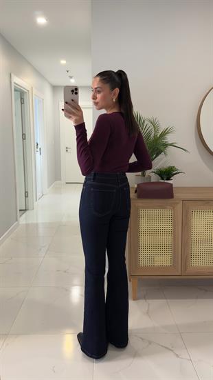 ZR Konse Dark Blue İspanyol Paça Jean