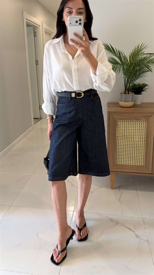 ZR Ristan Dark Blue Denim Şort