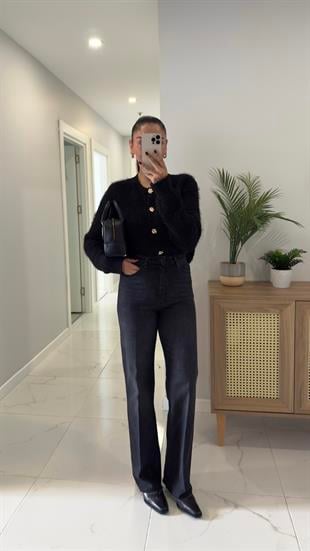 ZR Sendry Antrasit Kesik Paça Likralı Straıght Jean