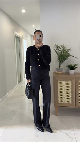 ZR Sendry Antrasit Kesik Paça Likralı Straıght Jean