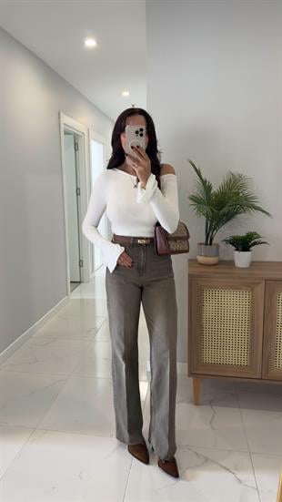 ZR Senwi Haki Kesik Paça Straıght Jean