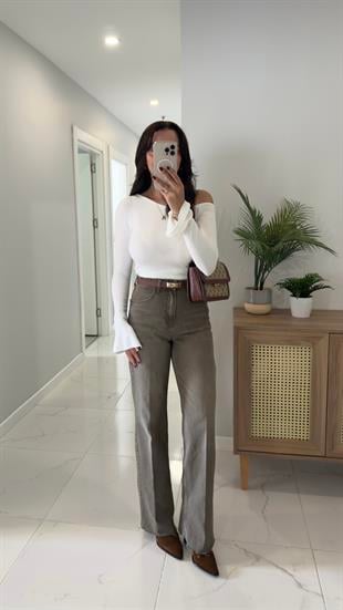 ZR Senwi Haki Kesik Paça Straıght Jean