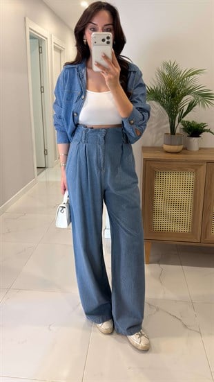 ZR Yolde Mavi Denim Pantolon