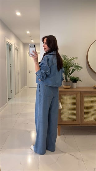 ZR Yolde Mavi Denim Pantolon