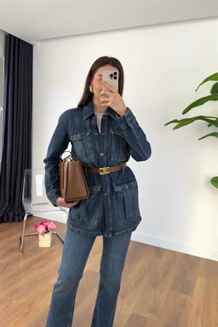 ZR Yussa Lacivert Denim Ceket