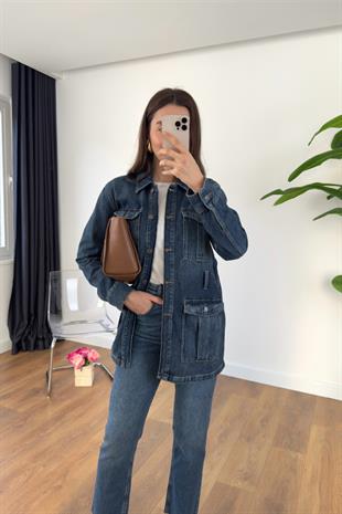 ZR Yussa Lacivert Denim Ceket