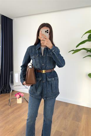 ZR Yussa Lacivert Denim Ceket