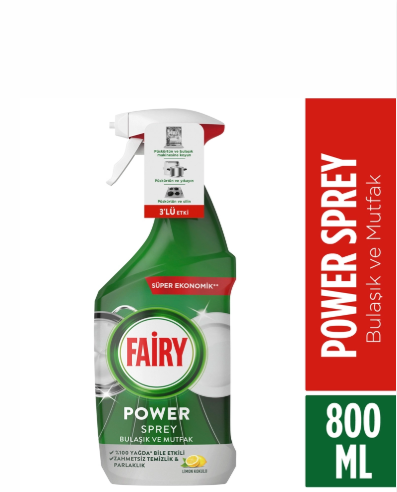 Fairy 3 ü 1 Arada Bulaşık ve Mutfak Power Sprey 800 ML