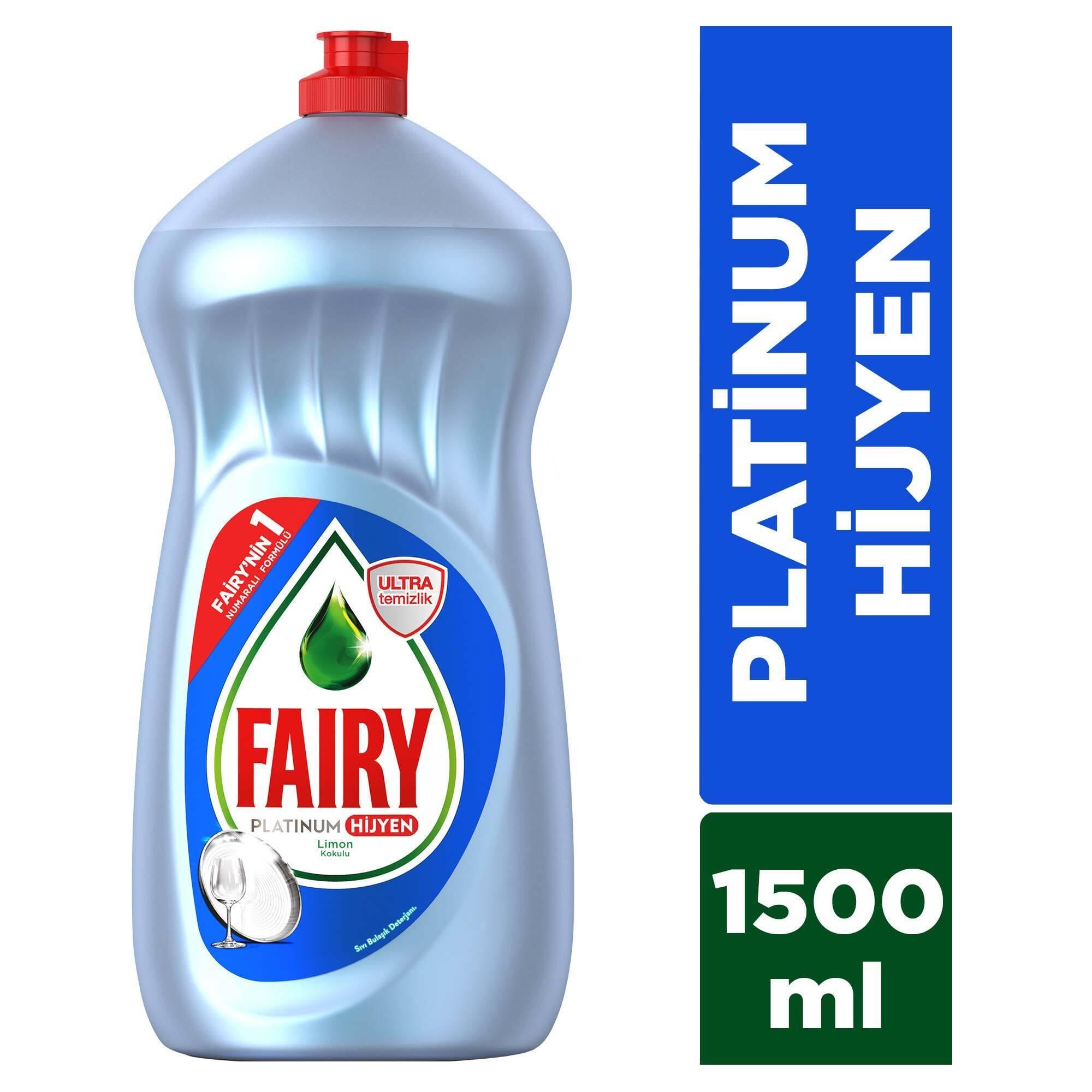 Fairy Platinum Hijyen Sıvı Bulaşık Deterjanı Limon 1500 ML