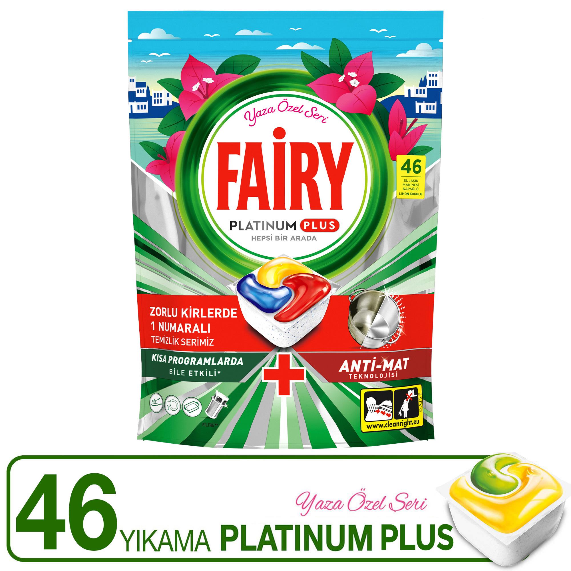 Fairy Platinum Plus 46 Yıkama Bulaşık Makinesi Deterjanı Kapsülü