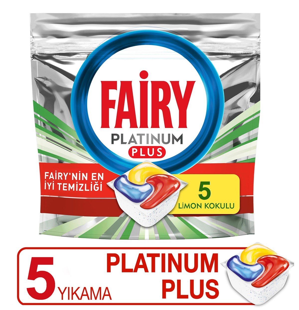 Fairy Platinum Plus 5 Yıkama Bulaşık Makinesi Deterjanı Kapsülü