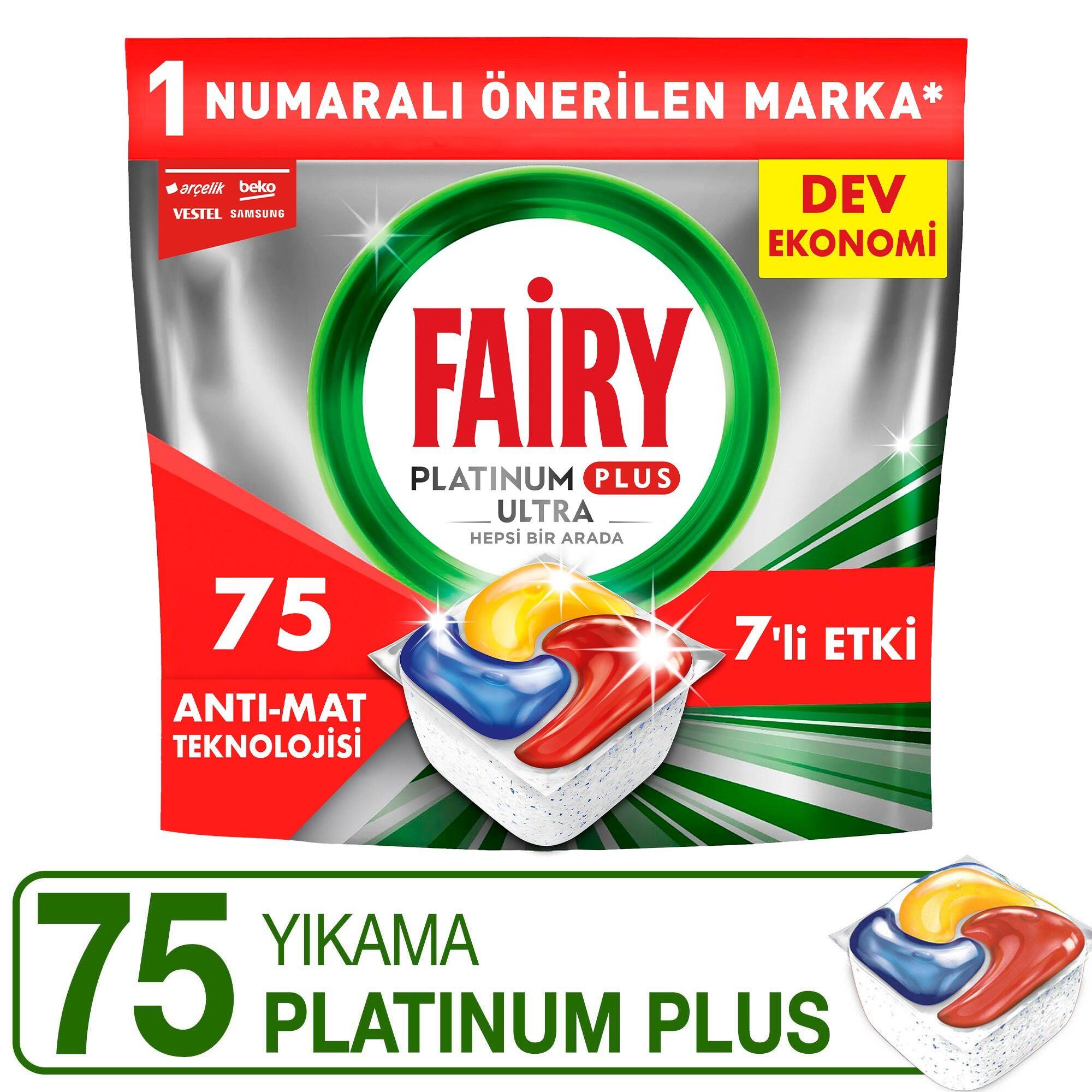 Fairy Platinum Plus Bulaşık Tableti 75'li