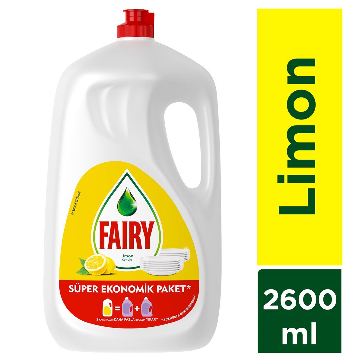 Fairy Sıvı Bulaşık Deterjanı Limon 2600 ml