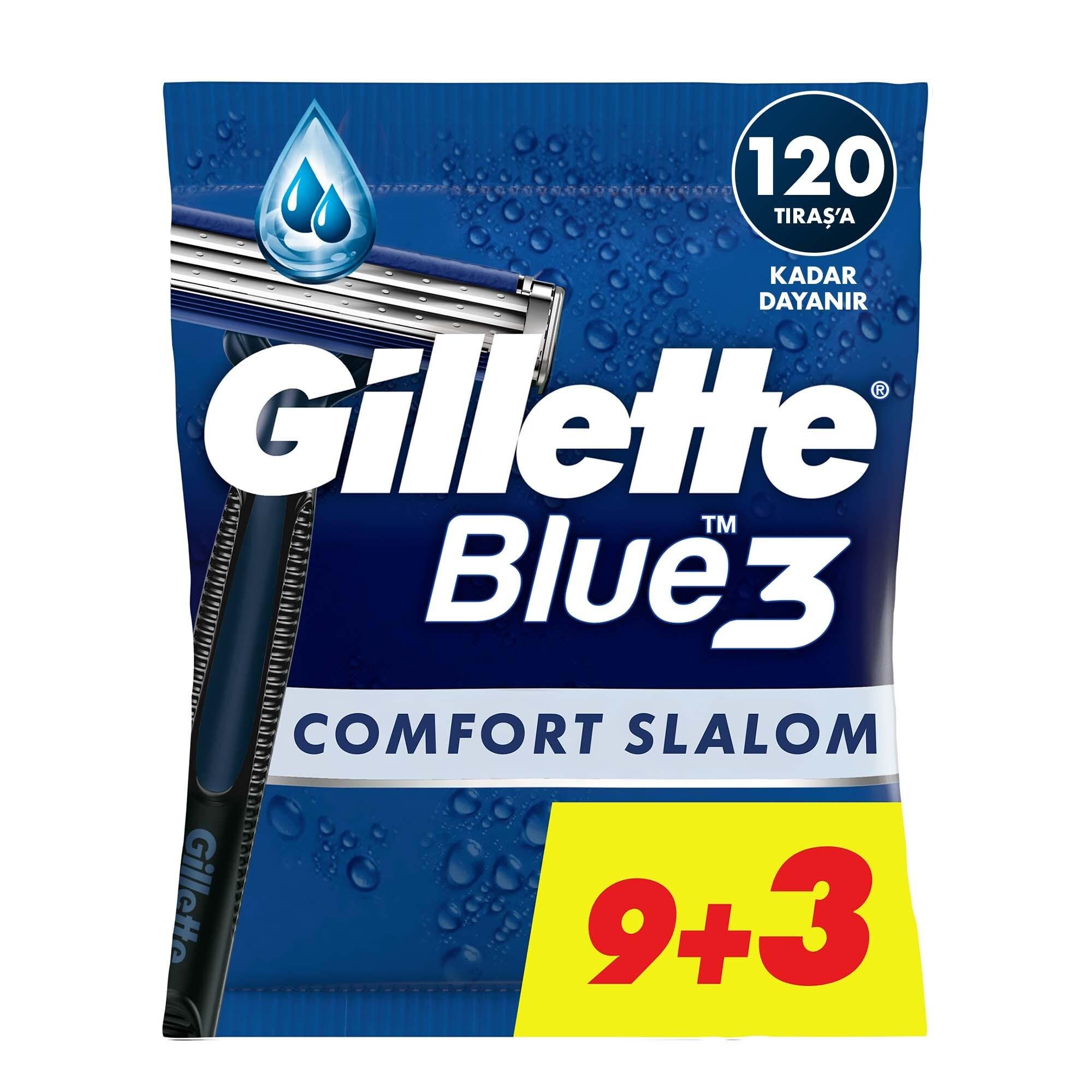 Gillette Blue 3 Tıraş Bıçağı Comfort Slalom 9 + 3'lü Poşet