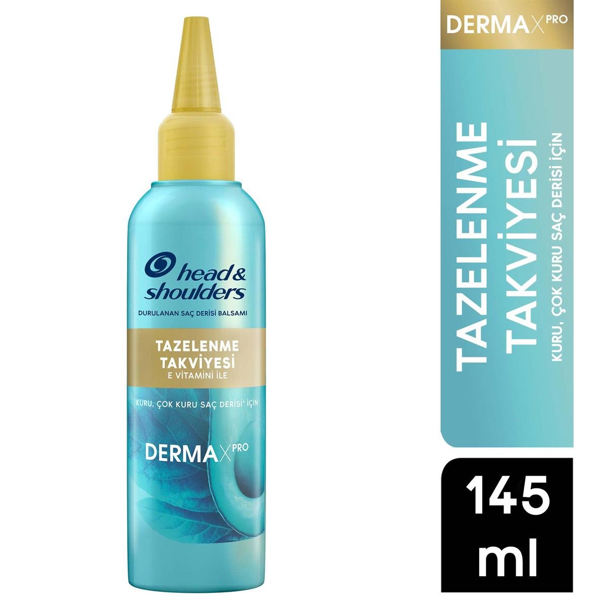 Head & Shoulders DERMAXPRO Tazelenme Takviyesi, E-Vitamini İçeren Kepek Karşıtı Saç Derisi Balsamı 145 ml 