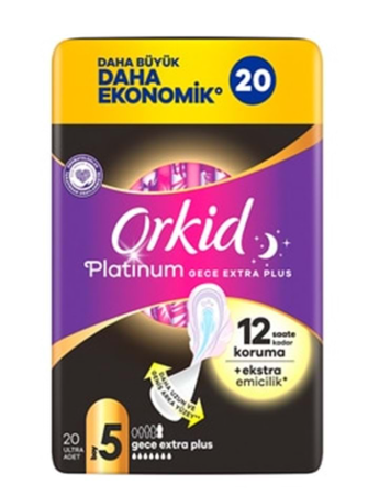 Orkid Platinum Dörtlü Gece Extra Plus 20'li