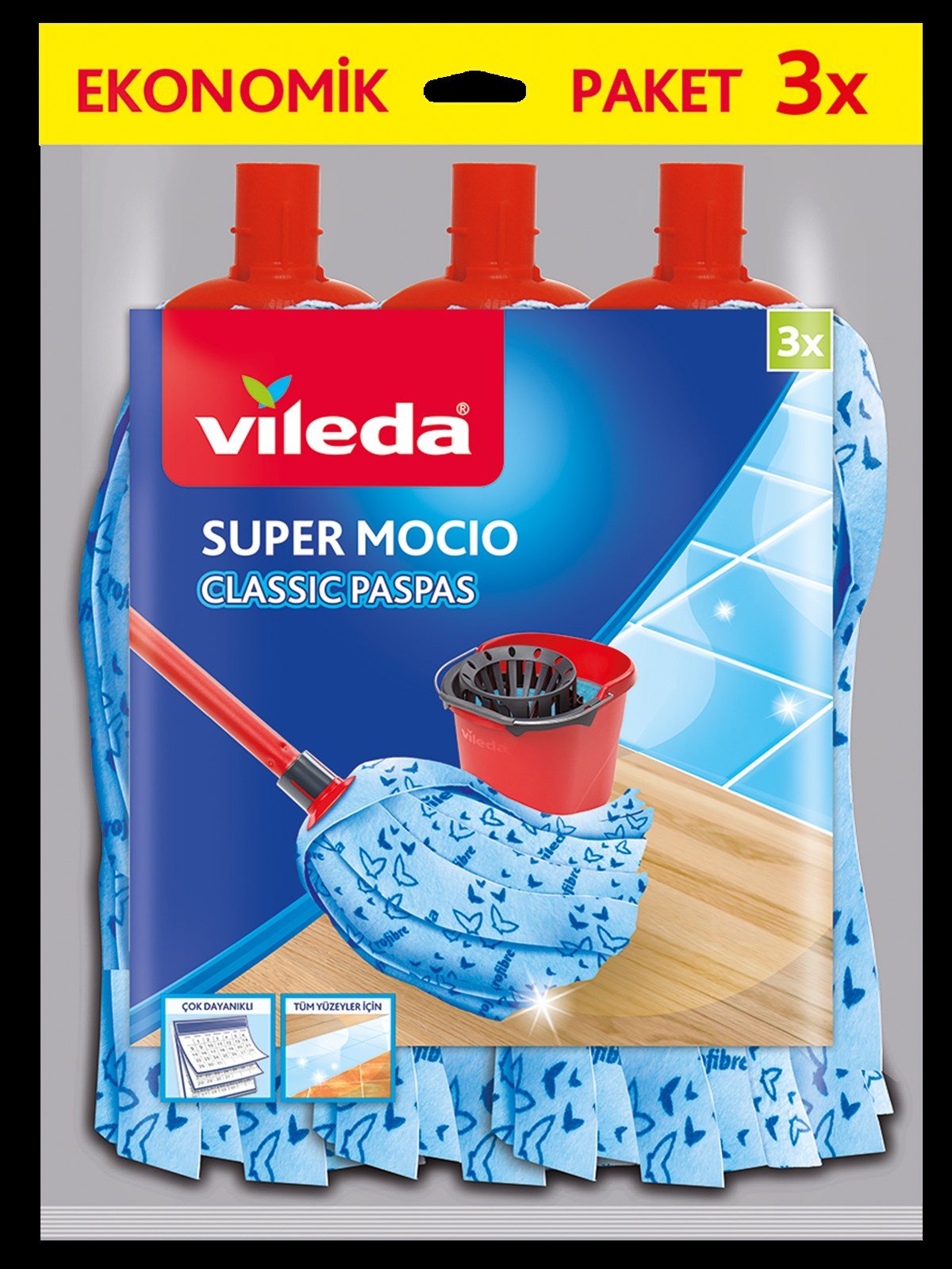 Vileda Supermocio Klasik Paspas 3 lü Ekonomik Paket