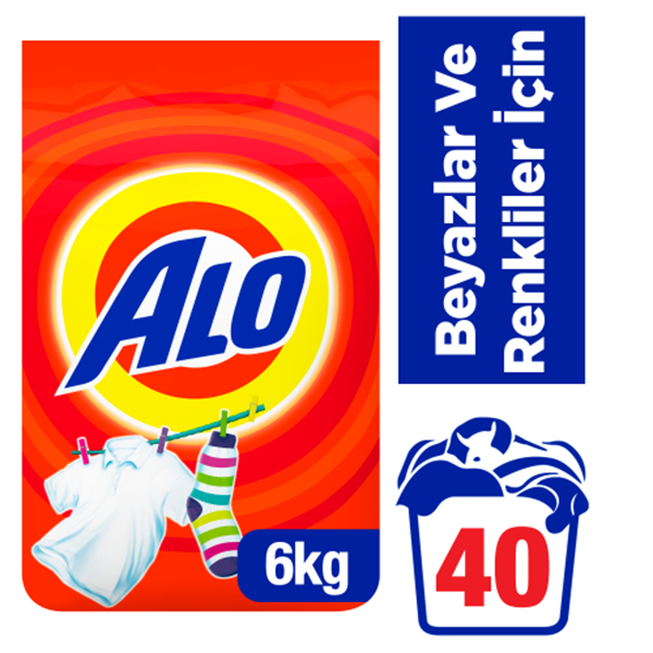 Alo 6 Kg Kar iei Ferahl Beyazlar ve Renkliler Aquapudra Toz Deterjan