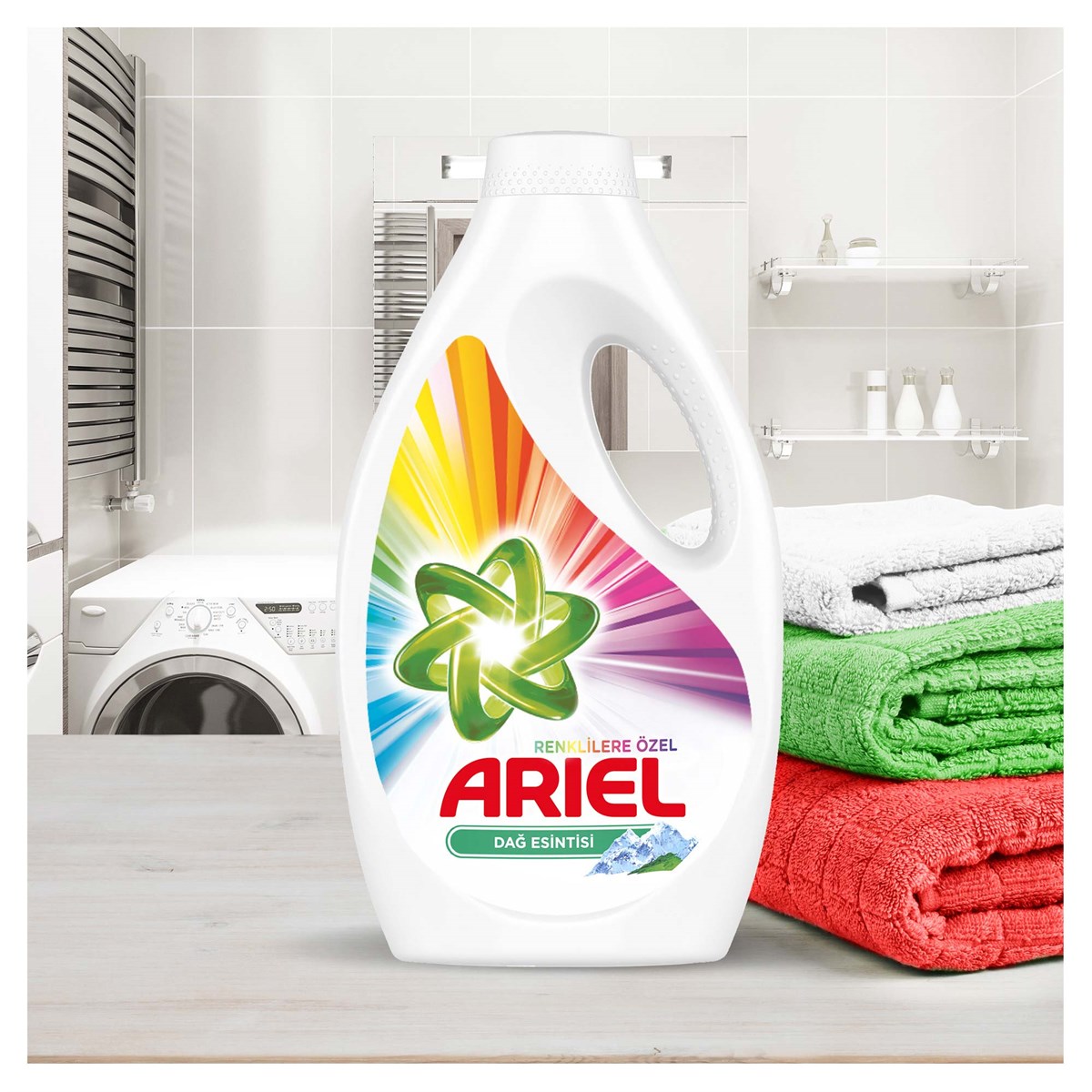 Ariel 26 Yıkama Sıvı Çamaşır Deterjanı Dağ Esintisi Renkliler İçin