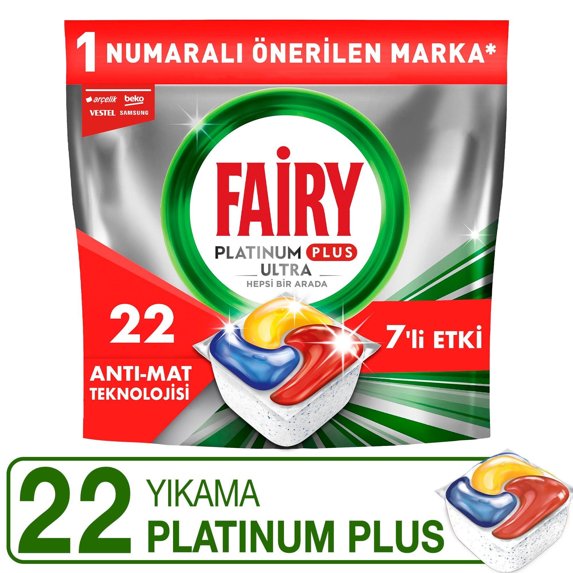 Fairy Platinum Plus Bulaşık Makinesi Tableti 22'li