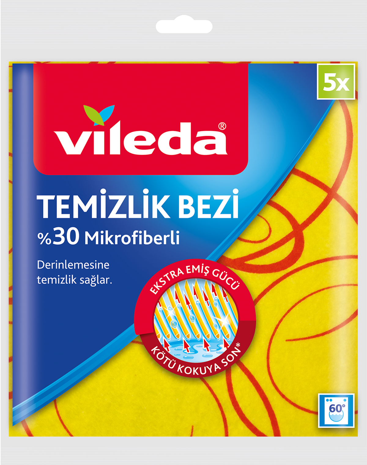 Vileda %30 Mikrofiberli Temizlik Bezi 5+1 Adet