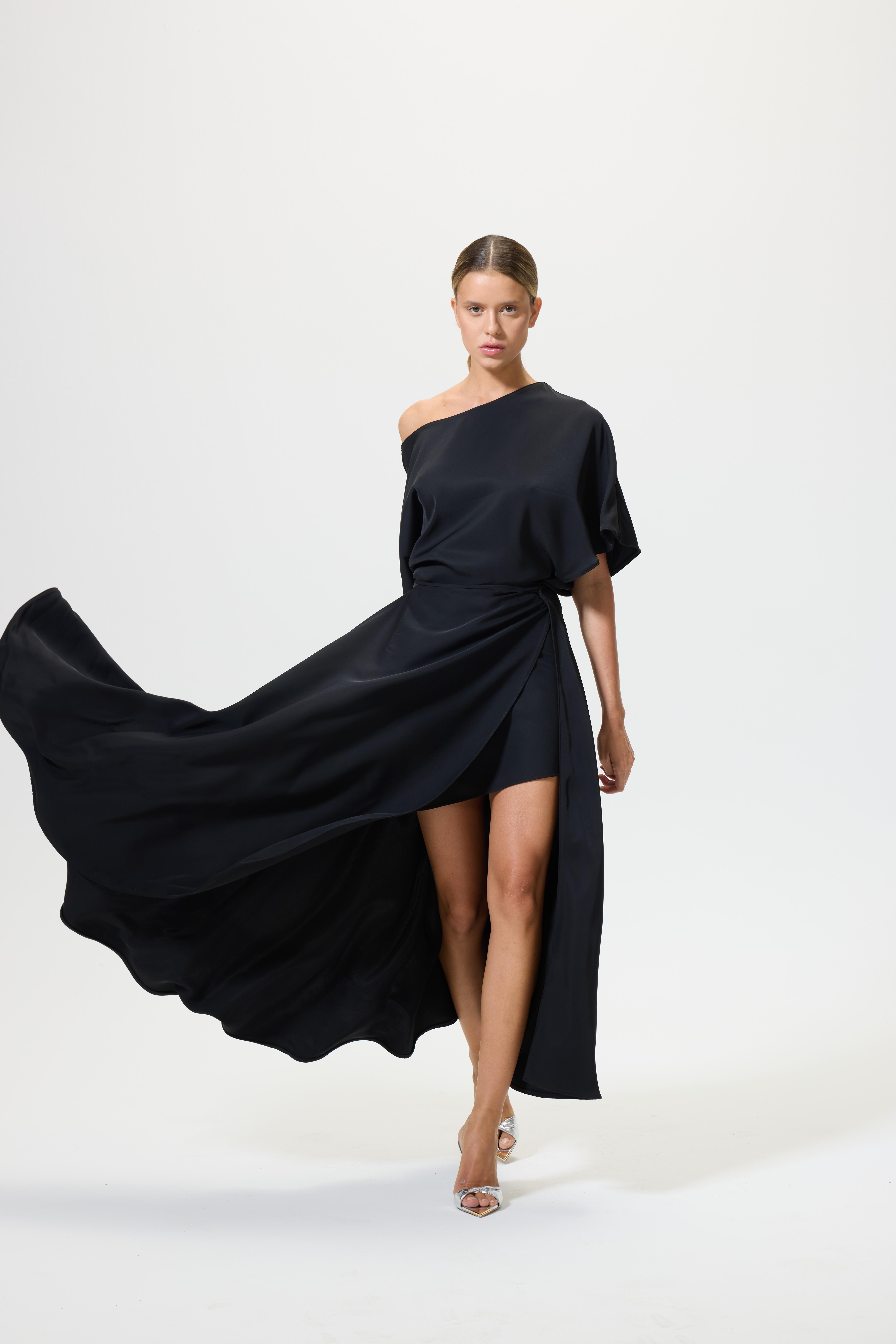 Balbina Siyah Elbise