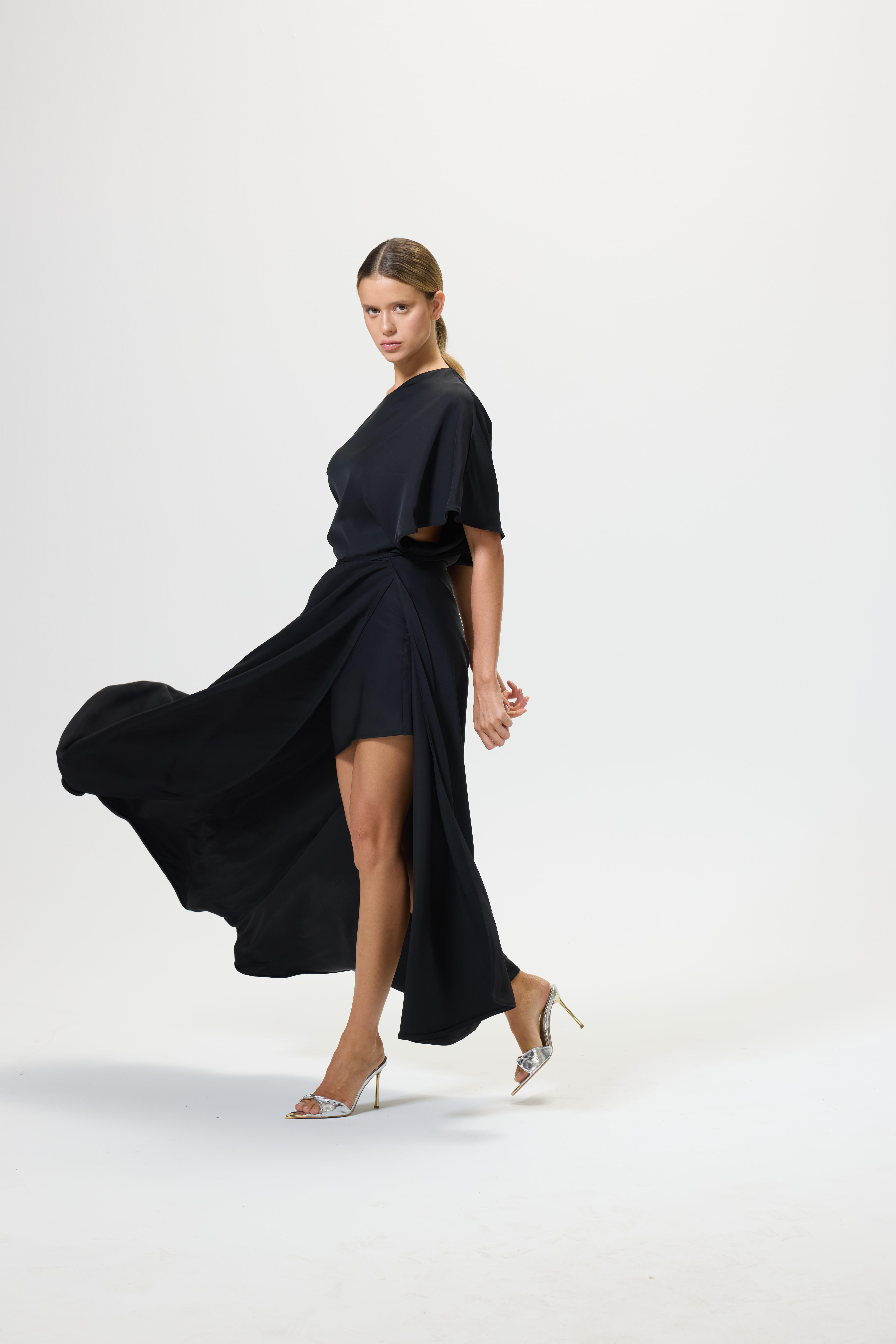 Balbina Siyah Elbise