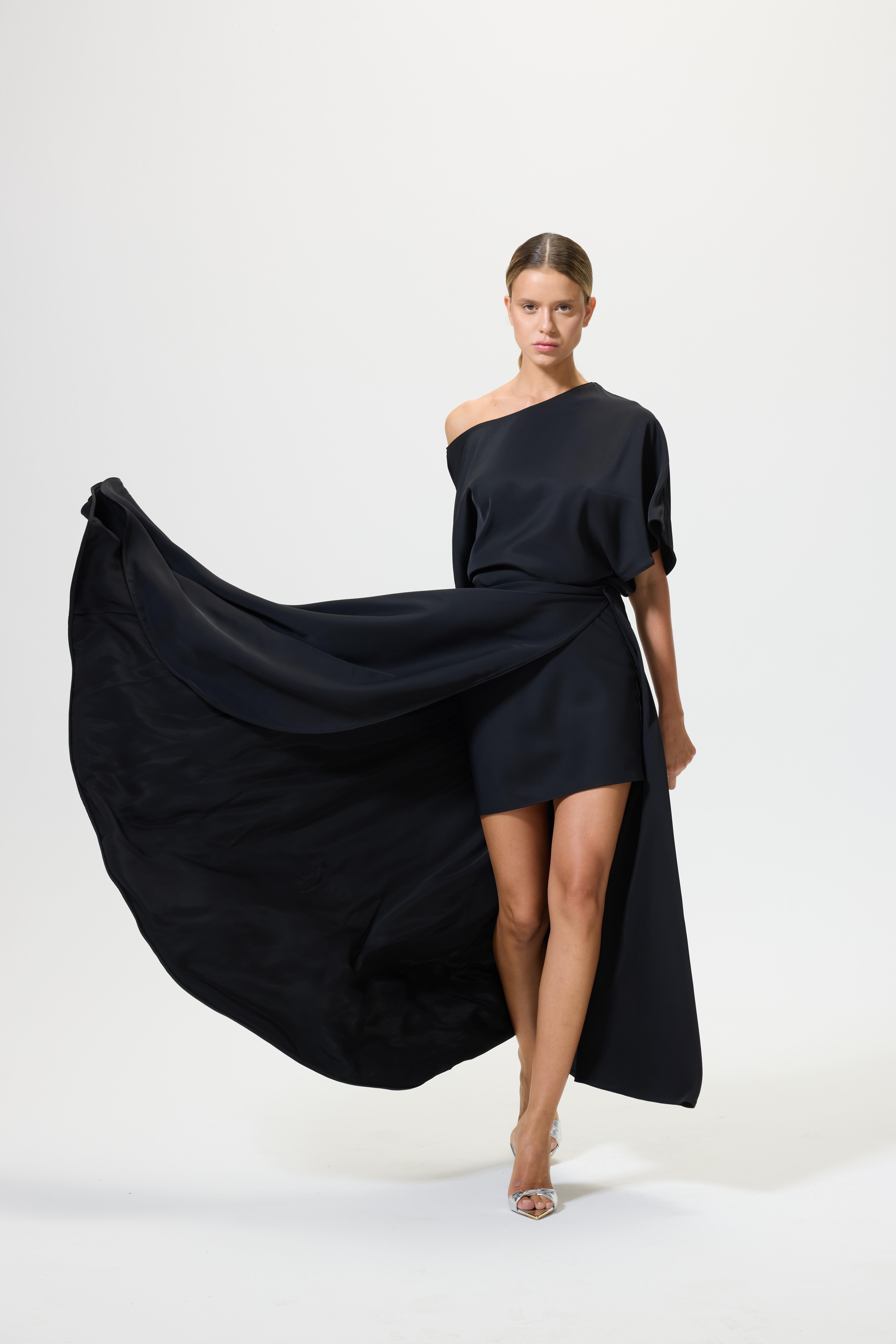 Balbina Siyah Elbise