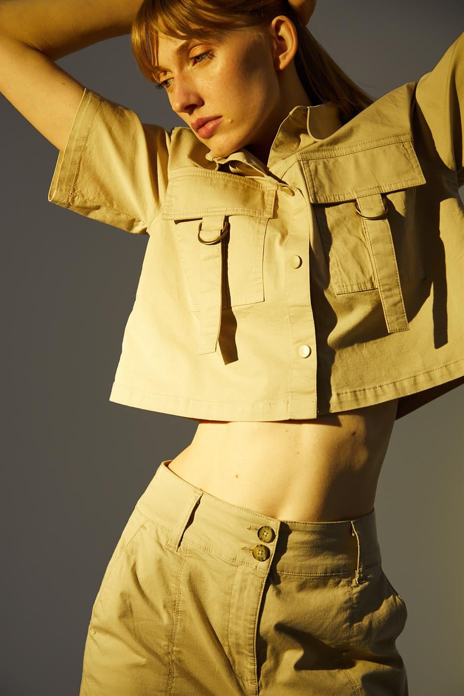 Ferna Bej Crop Gömlek 