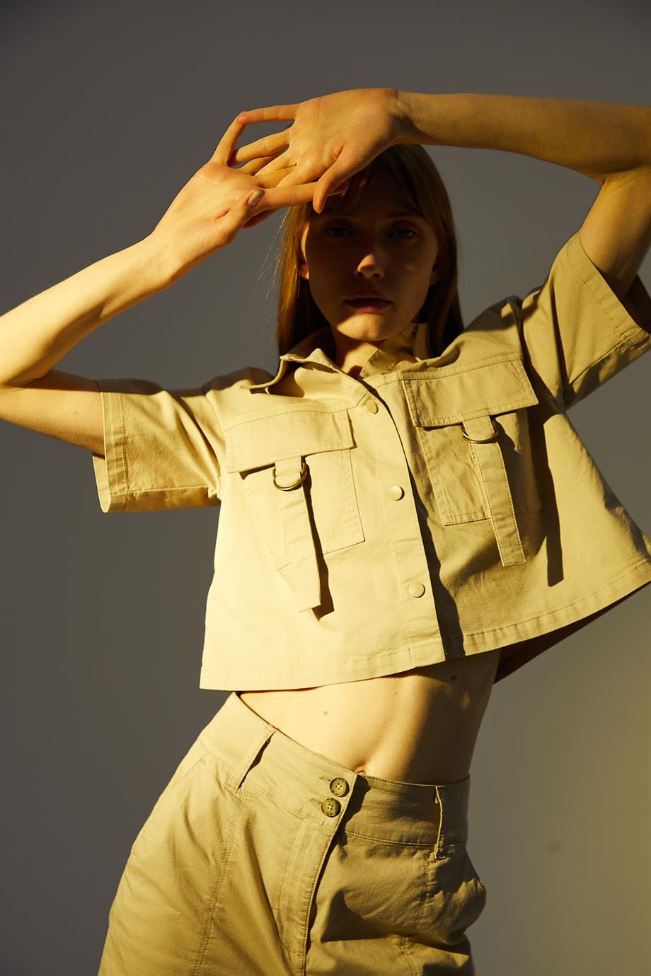 Ferna Bej Crop Gömlek 