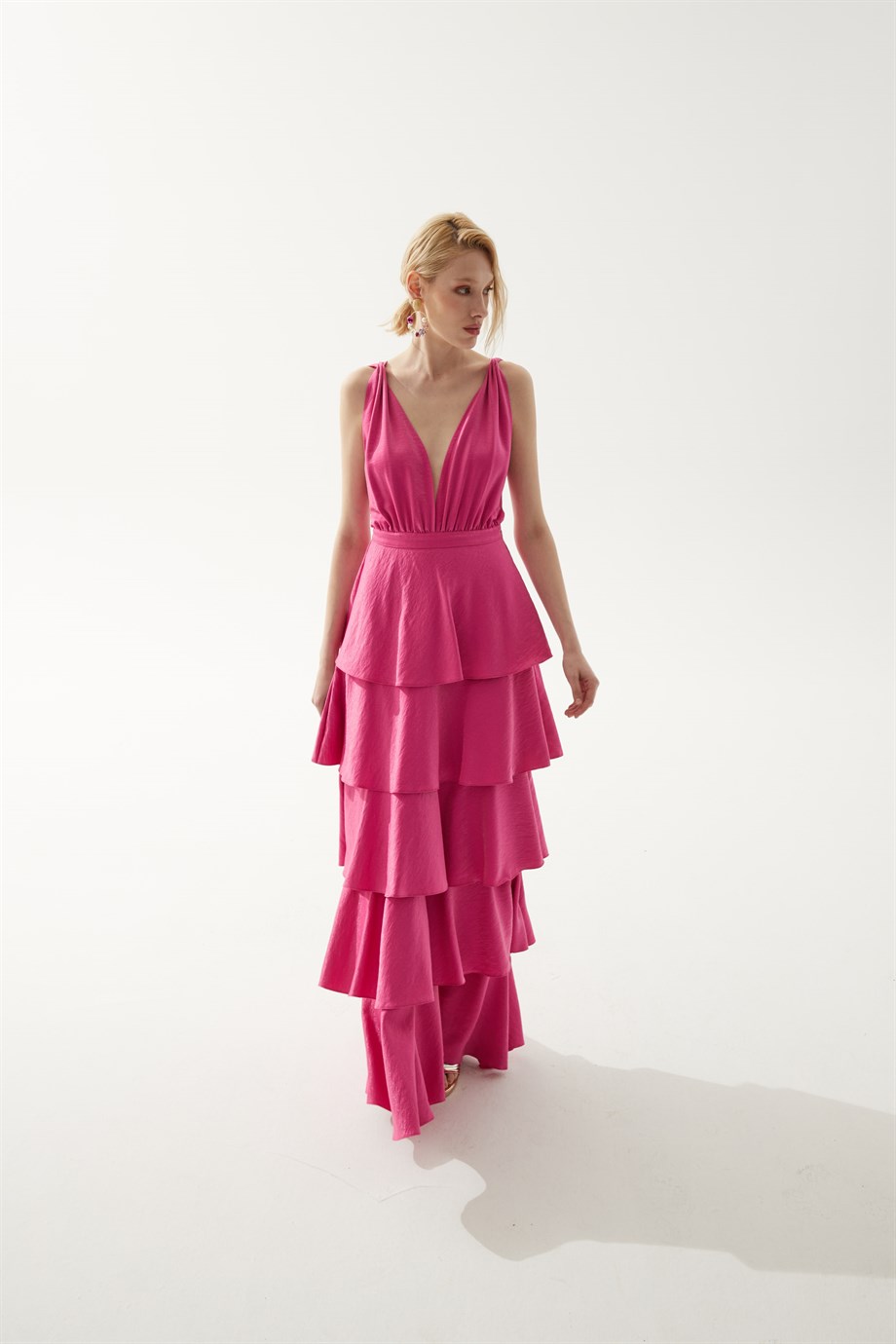 Melania Pembe Elbise