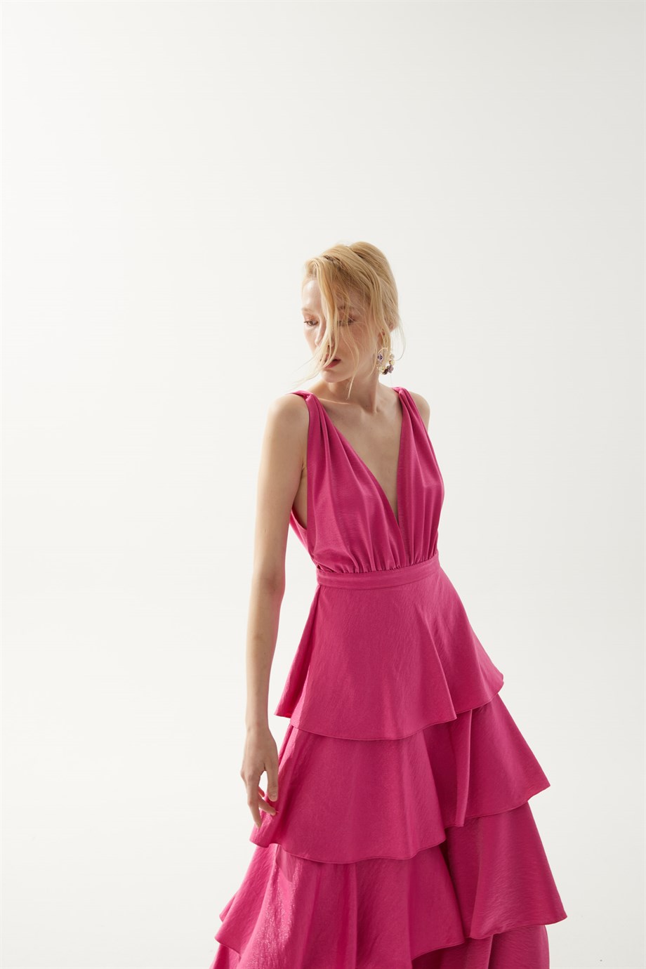 Melania Pembe Elbise