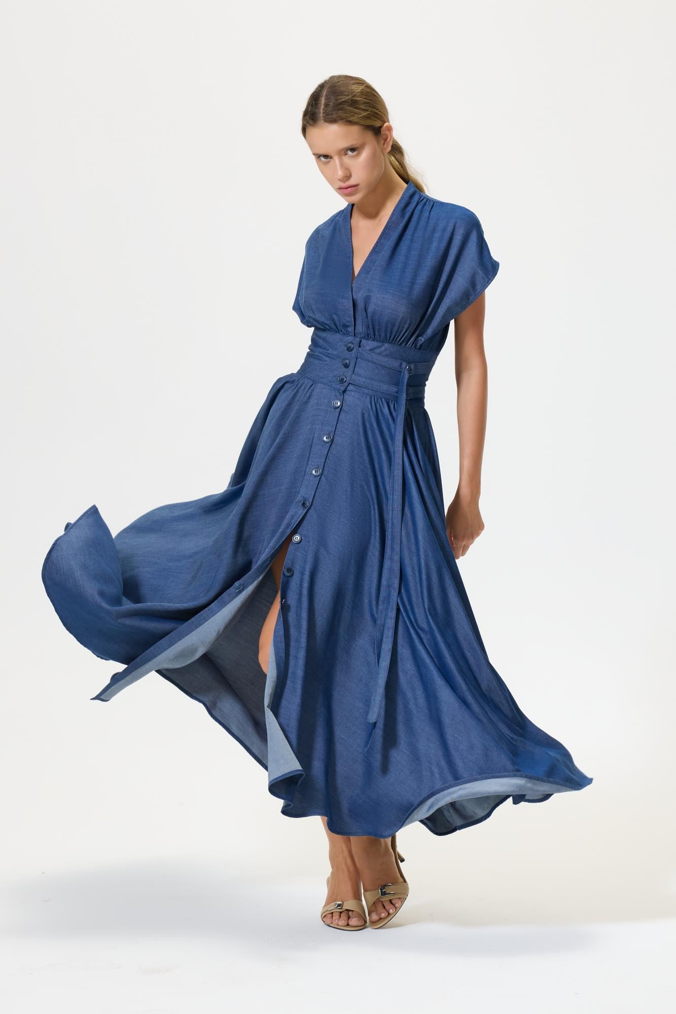 Nadya Denim Elbise
