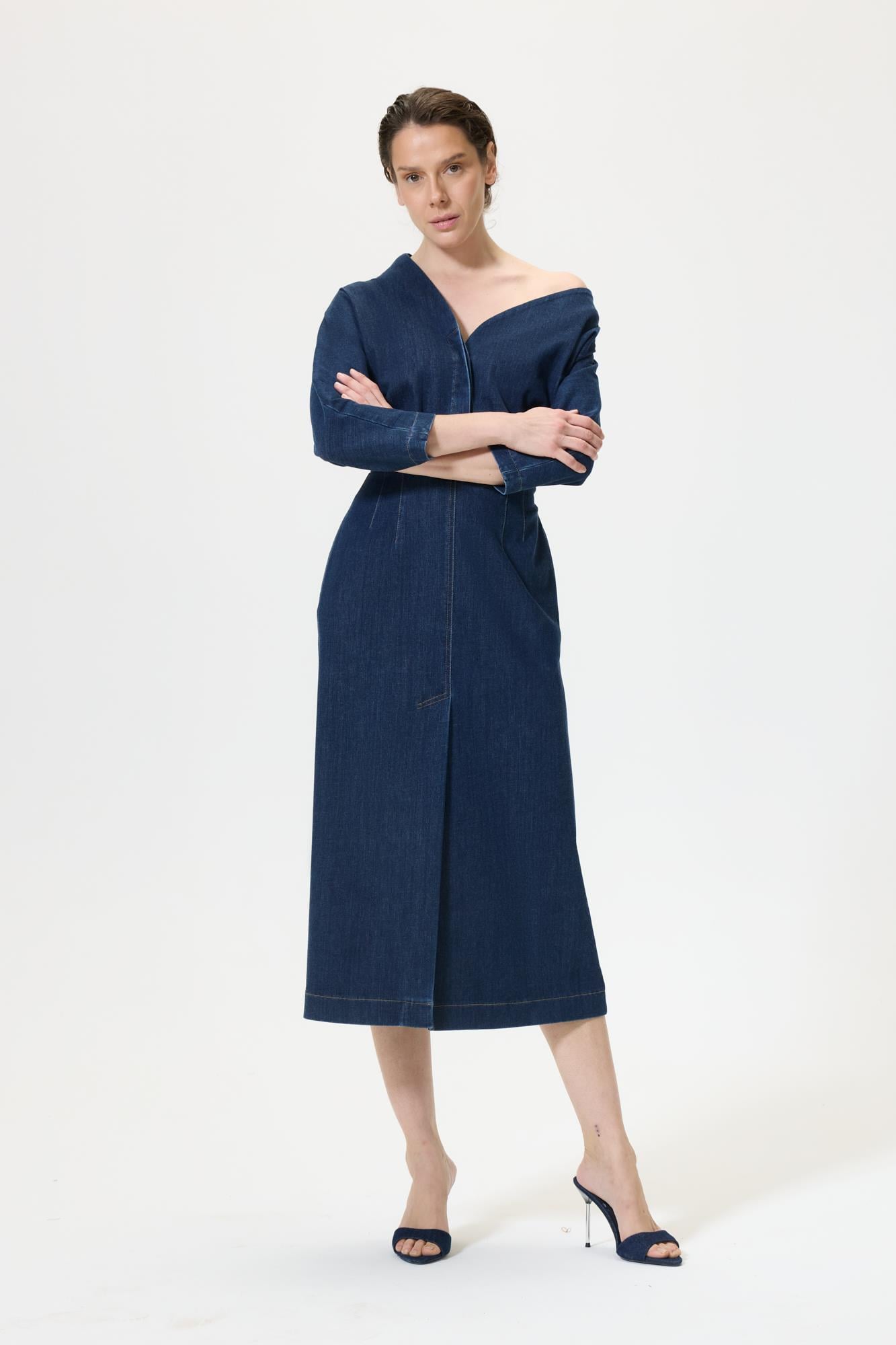 Salvatore Denim Elbise