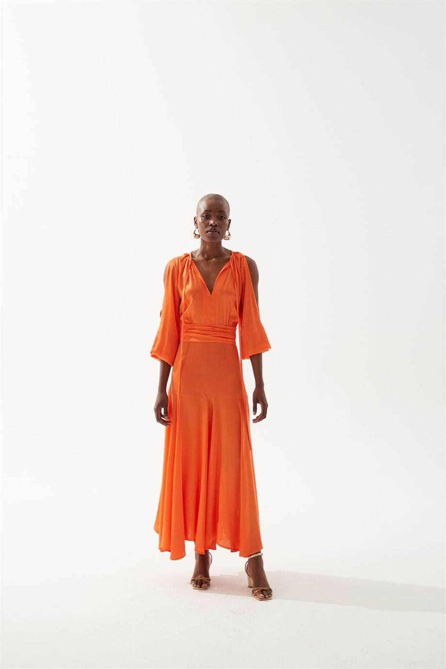 Solina Turuncu Elbise