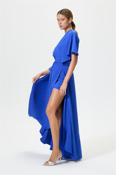 Balbina Parlament Mavi Elbise