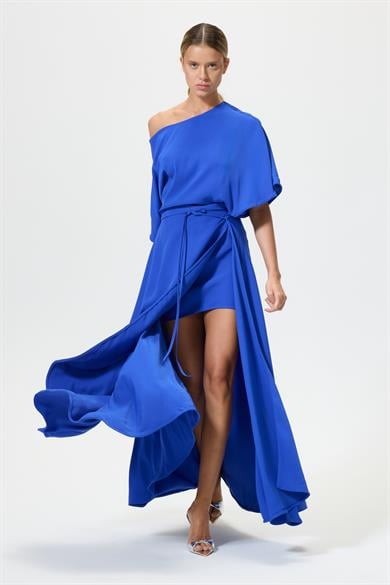 Balbina Parlament Mavi Elbise