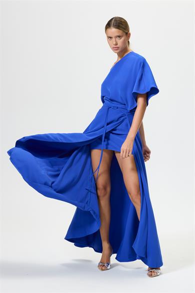 Balbina Parlament Mavi Elbise