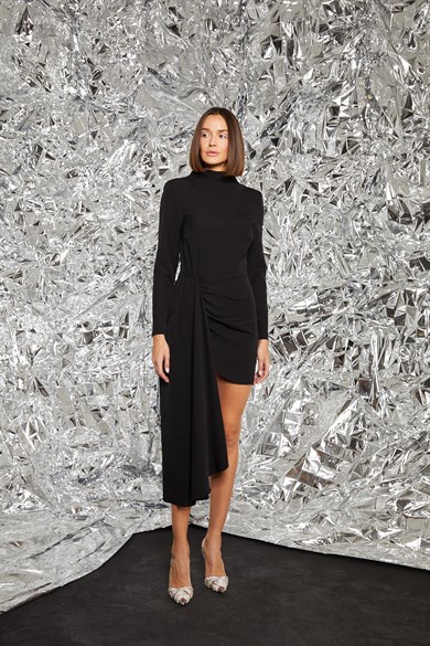 Bibiana Siyah Elbise