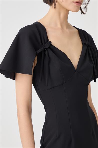 Bow Siyah Elbise