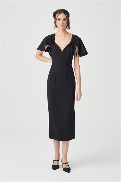 Bow Siyah Elbise