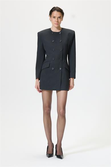 Dora Gri Ceket Elbise