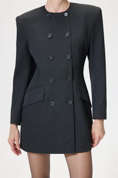 Dora Gri Ceket Elbise