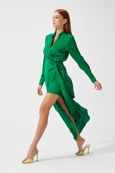 Hermosa Yeşil Elbise