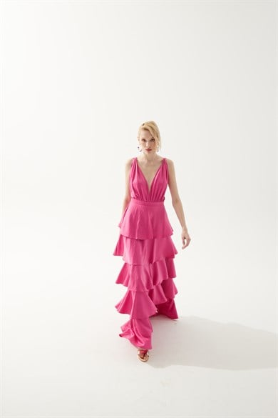 Melania Pembe Elbise